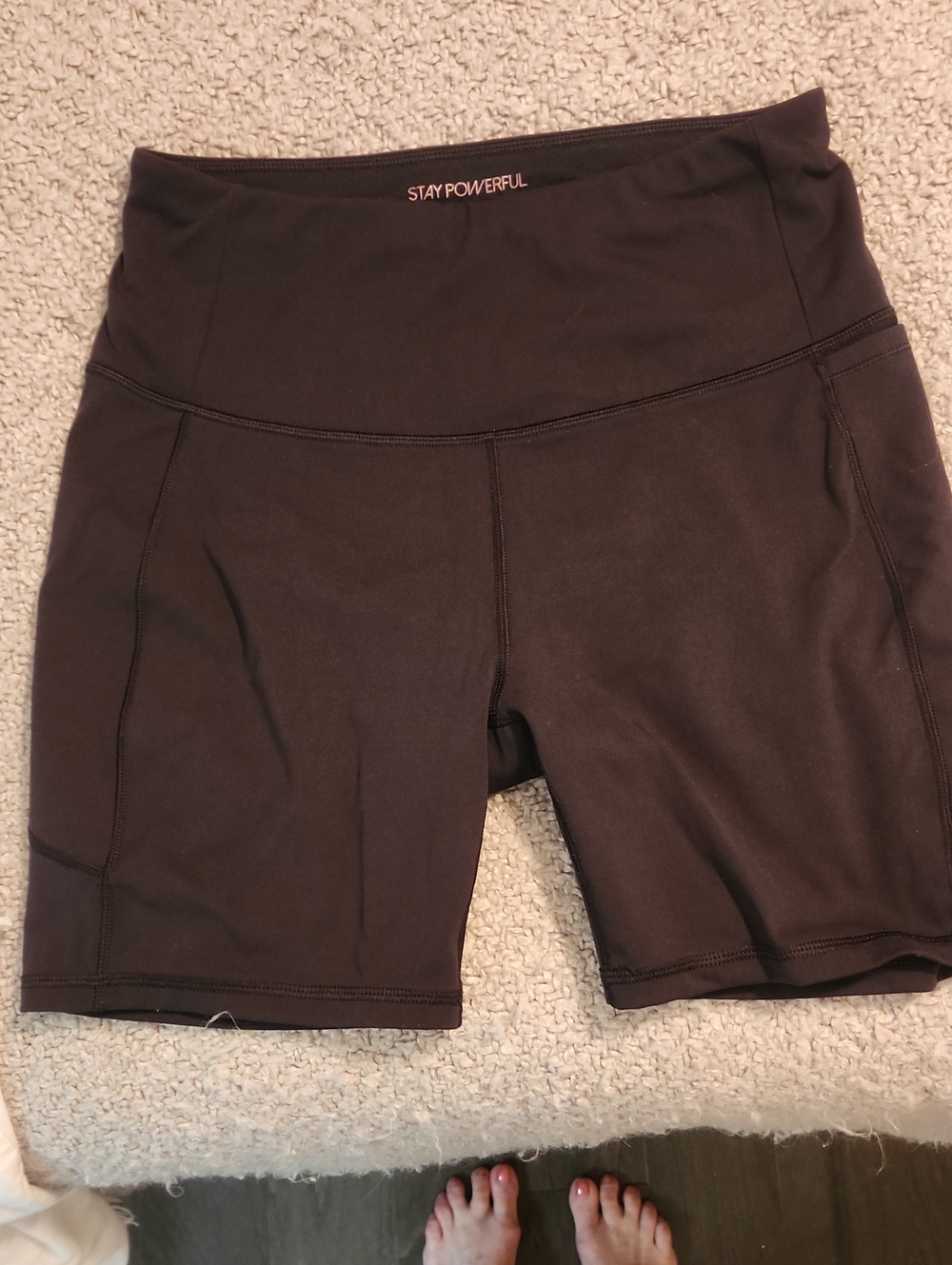 Calia High-Waist Black Active Bike Shorts